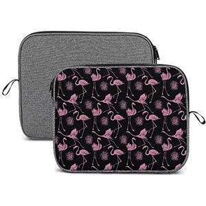 Flamingo Gras Laptop Sleeve Case Beschermende Notebook Draagtas Reizen Aktetas 14 inch