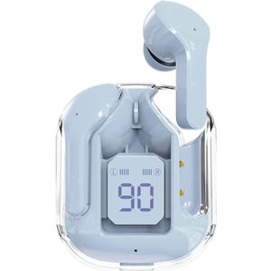 Ziyan Bluetooth hoofdtelefoon, draadloze Bluetooth 5.4 in-ear hoofdtelefoon, sport, gaming headsets, geluidsreductie, oortelefoon, bass touch control, voor Allphone (blauw)