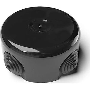 Grote verdeeldoos van porselein, decoratieve aansluitdoos, zwart