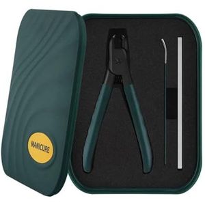 Manicureset, nagelknipperset, Nagelknipperset Multicolor Manicure Pedicure Kit(Green)