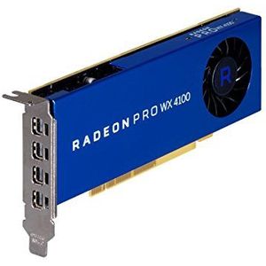 AMD - Radeon Pro grafische kaart WX4100-4GB GDDR5, PCIe 3.0, 4x Mini-DisplayPorts