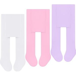 L&K-II 3 stuks babypanty's voor baby's, meisjes en jongens, gebreide maillot, meerkleurig 2766, 2760A-3-serie, 50-56