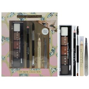 Paris Hilton Brow Collection Set - Make-up Kit Inclusief Wenkbrauw Palet, Wenkbrauwpotlood en Markeerstift, Spoolie en Pincet - Langdurig - 5 stuks