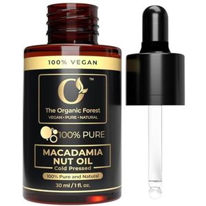Organic Macadamia Nut Oil with Dropper | Perfect Macadamia Carrier Oil for Soft Skin, Strong Hair, Aromatherapy & Massage | Sulfate & Paraben Free
