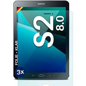 moex Heldere beschermfolie compatibel met Samsung Galaxy Tab S2 8.0 - displayfolie kristalhelder, HD-displaybescherming, dunne krasbestendige folie, 3 stuks