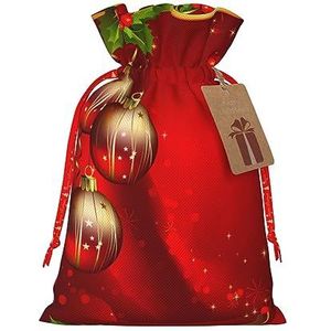 Kerst Rode Lantaarn Print Xmas Wrapping Voor Alle Soorten Vakantie Trekkoord Kerst Gift Zakken Assortiment