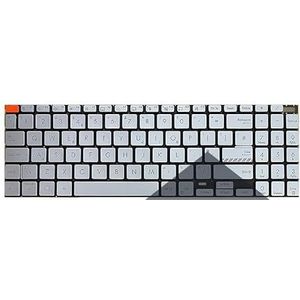 Russisch toetsenbord voor VivoBook voor S 16X M5602 S5602 M3502 M3502Q K3502Z S3502 met achtergrondverlichting(UK Silver Org LED)