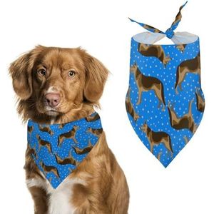 Duitse Herder Op Blauwe Sterrenhemel Huisdier Sjaal Kerchief Driehoek Hond Bandanas Accessoires Voor Kleine Tot Grote Honden Puppy Katten