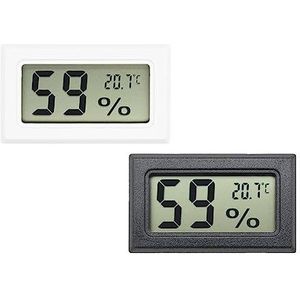 Mini Digitale LCD Indoor Handige Temperatuursensor Vochtigheidsmeter Thermometer Hygrometer Gauge Digitale Thermometer(White and Black)