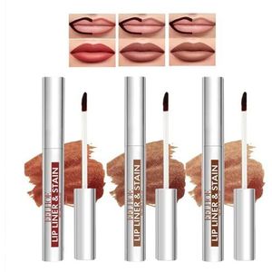 3 Stuks Peel Off Lip Liner Stain,Langhoudende Plumper Peel Off Lip Stain Liner,Hoog Gepigmenteerde Waterproof,Overdraagbare Lip Tint Stain,Peel Off Lip Stain Liner Met Matte Finish