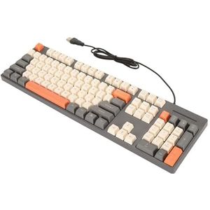 BROLEO Toetsenbord, Leuke Toetsenbord USB Interface voor Game voor Windows 7 (Grijs)