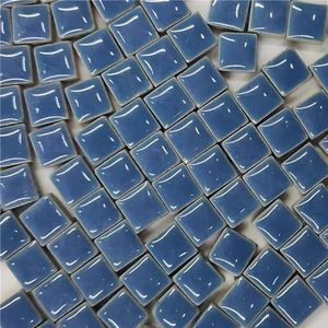 Mozaïek tegels 100g DIY keramische mozaïek tegels glas spiegel handgemaakte ornamenten tegels muur ambachten kleurrijk kristal voor decoratieve materialen 58 (kleur: meer blauw)
