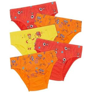 Numberblocks Set van vijf 100% katoenen slips, Meerkleurig, 4-5 jaar