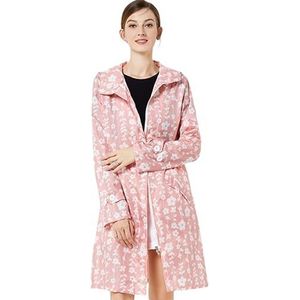 Regenponcho Regenpak Regenjassen Dames Lichtgewicht Waterdichte Kleding Windjack Regenjas Winddicht Wandelen Regencape Regenjas (Color : Rosa)