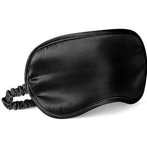 LULUSILK Luxe slaapmasker, zijden oogmasker, slaapbril voor op reis, van 100% pure moerbeizijde, ademend, klassiek zwart