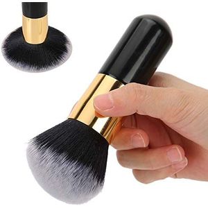 Grote Losse Poederborstel, Zacht Haar Blush Foundationborstel Nat-Droog Cosmetisch Hulpmiddel Voor Dagelijkse Make-Up Buffing Blush Markeren Contourinstelling Los Poeder Mengen