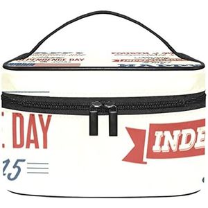 Brief make-up organizer tas, reismake-up tas organizer case draagbare cosmetische tas voor vrouwen en meisjes toiletartikelen, Meerkleurig, 22.5x15x13.8cm/8.9x5.9x5.4in