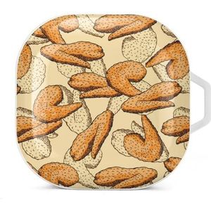 Gebakken kippenvleugels oordopjes hoesje compatibel met Samsung hard shell beschermhoes witte stijl