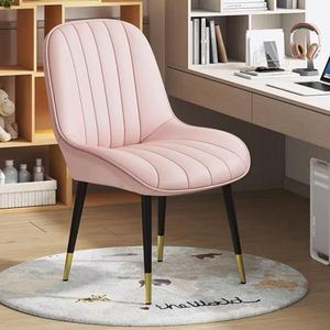 Eetkamerstoelen Set Gebroken Witte Keuken Side Eetkamerstoelen Gestoffeerde Lederen Zitplaatsen voor Counter Lounge Woonkamer Hoek Decoratieve Stoelen met Hoge Rug Metalen Benen Receptie Stoelen