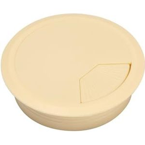 Bureautule Kabeldoorvoeren van kunststof, Praktisch /80mm PC Computer Bureau Ronde Draad Netjes Grommet Hardware Bureau Tafel Grommet Kabel(Beige,80mm)