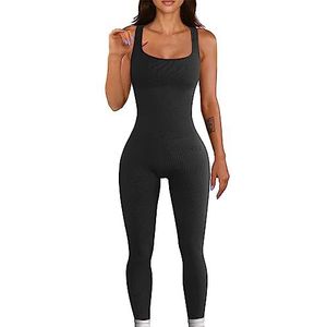 RPAEOY - Jumpsuit - Zwart - Dames - Mouwloos - Ronde Hals - Eendelig