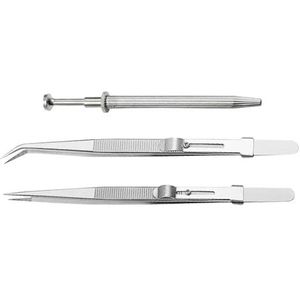 Diamanten Sieradenpincet Met Zachte Punt, Professioneel, Handmatig, Veervergrendeling, Precisie Roestvrij Staal, Set