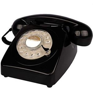 GPDNBIEU, Retro telefoon, retro Vintage klassieke roterende Roterende antieke vaste Thuiskantoor Hotel Vaste lijn
