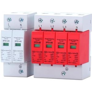 CAAUYXZW 1 STKS 1P 2P 3P 4P Huis Lightning Surge Protector Beschermende Laagspanning Afleider Apparaat 380V Lightning Apparaat (Goud 4 stuks, 20KA)