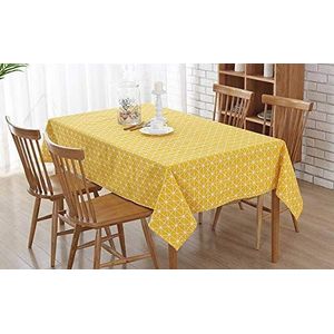 Baisheng Tafelkleed, duurzaam, smaakloos tafelkleed, rechthoekig tafelkleed voor binnen en buiten, tafel wasbaar (gele verbinding - 70 x 70 x 70 cm)
