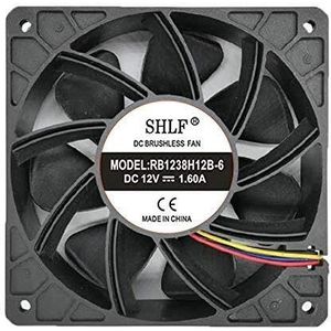 For High-Performance Chassis Fan with 4-Pin Connector for PC SHLF RB1238H12B-6 120mm 12V 1.60A LMNCBVYA(Motherboard 4pin plug)