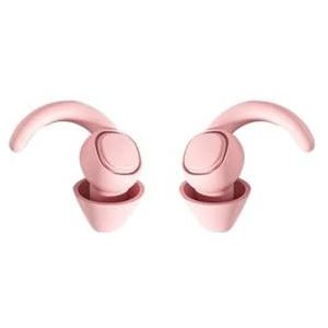 Zachte siliconen slaapoordopjes geluidsisolatie oorbescherming oordopjes anti-ruis pluggen voor reizen siliconen ruisonderdrukking (02 roze)
