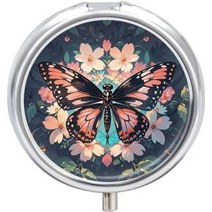 Ronde pillendoos 3 compartimenten draagbare medicijnpillendoos één maat pillendoos voor zakpillenorganisator en vitaminecontainers voor reizen