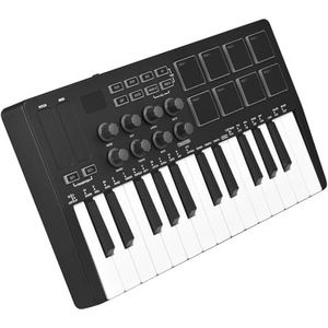 Mini Draagbaar USB-controllertoetsenbord Met 25 Aanslaggevoelige Toetsen 8 RGB-verlichte Pads 8 Knoppen Draagbaar Keyboard Piano