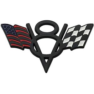 Jatour Amerikaanse vlag V8 embleem sticker badge auto hoofd kant spatbord achter kofferbak 3D metalen embleem badge sticker geschikt voor Chevrolet Corvette