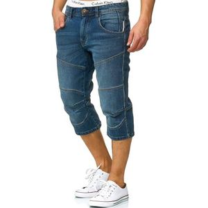 Indicode Heren Fortune Jeans Shorts | 3/4 korte broek Medium Indigo S
