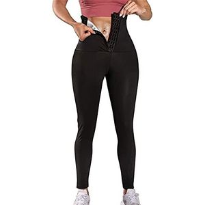 Dames Sweatbroek, Sportlegging Met Hoge Taille Om Het Zweten Te Versnellen, Platte Buik Anti-cellulitis Te Krijgen, For Afslanken Fitness Joggen Yoga(XL)