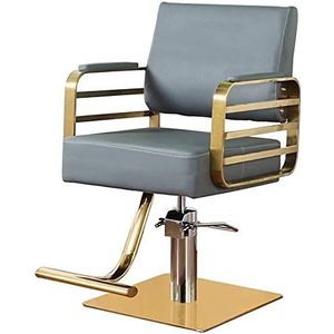 Renovatiehuis kappersstoelen voor haarstylist hydraulische kappersstoel voor kapsalon met bredere zitting zware hydraulische pomp tattoo stoel shampoo schoonheidssalon apparatuur (kleur: donkergrijs +