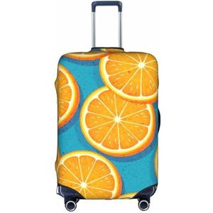 OdDdot Groene polkadots print stofdichte kofferbeschermer, anti-kras kofferhoes, reisbagagehoes, Vers Oranje Fruit, XL