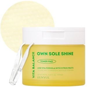 EUNYUL Vita Balance Own Sole Shine gezichtstonerpad 70 vellen Toner Pad Hydraterende tonerpads om te drogen, Verwijdert dode huidcellen en poriënverzorging