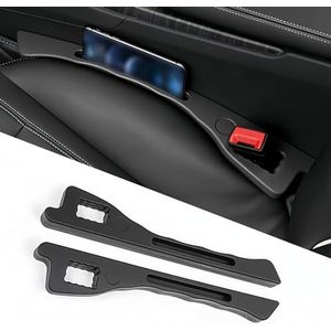 2 Stuks Autostoel Gap Filler voor Volvo V40 V50 V60 V70 V90 S60 Cross Country, Waterdichte Autostoel Gap Filler Pad Autostoel Rand Gap Pad Auto-interieur Accessoires,A Black