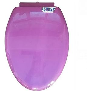 Gekleurde toiletbril langwerpige softclose toiletbrillen snel los te maken kunststof toiletbrillen met gekleurde hoes polypropyleen zittingen, bevestiging aan de bovenkant, rood(Size:Purple)