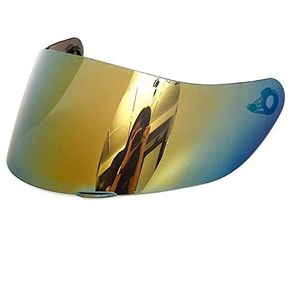 Motorhelm vizier lens, Helmvizier, motorhelmlens vizier geschikt for AGV K5 K3 SV motorhelm vizierbril motorhelmlens integraal vizier motocross (grijs)(Gold)