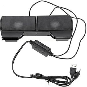 Mini Draagbare USB Stereo Speakers Line Controller Soundbar voor Laptop Mp3 Telefoon Muziekspeler PC met Clip