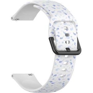 RYANUKA Compatibel met Ticwatch Pro 3 Ultra GPS/Pro 3 GPS/Pro 4G LTE / E2 / S2 (blauw elegant) 22 mm zachte siliconen sportband armband armband, Siliconen, Geen edelsteen