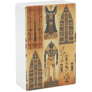 Oude Egypte Stam Serie Sigaret Doos King Size 85mm 20 Capaciteit Push to Open Waterdichte Sigaret Case voor Vrouwen Mannen Pocket Sigaret Houder Case Vintage Sigaret Doos