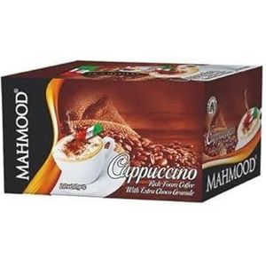 Mahmood Cappuccino Sticks, instant koffie cappuccino zakken, oplosbare bonenkoffie, met crème, suiker en cacao, cafeïnehoudende 20 zakken x 25 gram