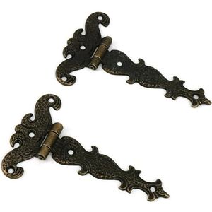 113 * 69mm Antiek Brons Zwart Scharnier 2 Stuks (Zwart-2 stuks)