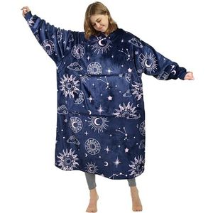 Catalonia Classy Oversized hoodie-deken, warm cadeau, superzacht, warm, comfortabel, sherpa, reus met mooi voorvak, voor volwassenen, mannen, vrouwen, jongeren, astrologie marine, Adult-Extra Long