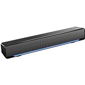 Soundbar, mini-luidspreker, stereo subwoofer, bassurround sound box bekabeld, muziekspeler, met USB / 3,5 mm audio-input, voor pc, laptop, smartphone, tablet, MP3, MP4