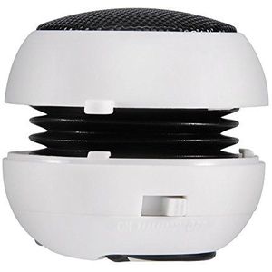 Draagbare 3,5 mm luidspreker, mini draadloze luidspreker met 3,5 mm aux audio jack plug, mini draagbare reis 3,5 mm luidspreker ingebouwde batterij voor mobiele telefoon mp3 pc(Wit)